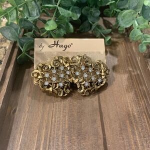 Vintage Gold Heart Earrings